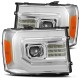 GMC Sierra Alpharex Projector Scheinwerfer Neon Tube LED 07 - 13 2007 2013 chrom