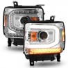 GMC Sierra Projector Scheinwerfer Neon LED Tube 14 - 19 chrom 2014 2019 2017