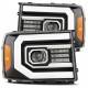 GMC Sierra Alpharex Projector Scheinwerfer Neon Tube LED 07 - 13 2007 2013 black