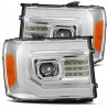 GMC Sierra Alpharex Pro Projector Scheinwerfer Neon Tube LED 07 - 13 2007 2013  Chrom