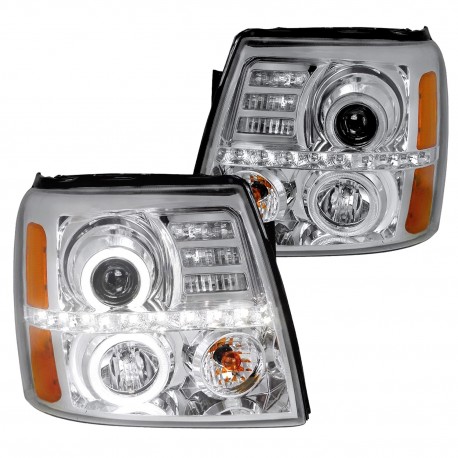 Cadillac Escalade 2002 - 2006 Projector Scheinwerfer Angeleyes Schwarz 02 EXT
