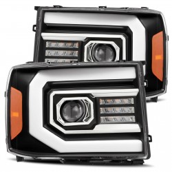 GMC Sierra Alpharex LUXX LED Projector Scheinwerfer Neon Tube LED 07 - 13 2007 2013  Chrom