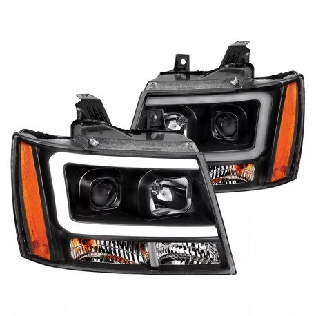 Chevrolet Tahoe Suburban Avalanche Scheinwerfer LED Tube all black 2007 - 2014 07 14