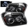 05 - 07 DODGE MAGNUM Projector Scheinwerfer Satz Angeleyes 2007 2005 2006 schwarz