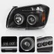 05 - 07 DODGE MAGNUM Projector Scheinwerfer Satz Angeleyes 2007 2005 2006 schwarz