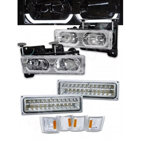 Chevrolet Silverado C/K Tahoe Suburban Scheinwerfer Set LED Klar 94 - 99 1998 98
