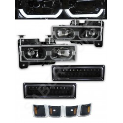 Chevrolet Silverado C/K Tahoe Suburban Scheinwerfer Set LED schwarz 94 - 99 1998 98