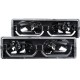 Chevrolet Silverado C/K Tahoe Suburban Scheinwerfer Set LED schwarz 94 - 99 1998 98