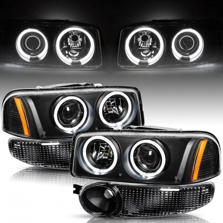 GMC Sierra Yukon Denali Proj. Scheinwerfer Angeleyes Blinker 99 - 06 1999 2006 B