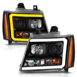 Chevrolet Tahoe Suburban Avalanche Scheinwerfer LED Tube black 2007 - 2014 07 14