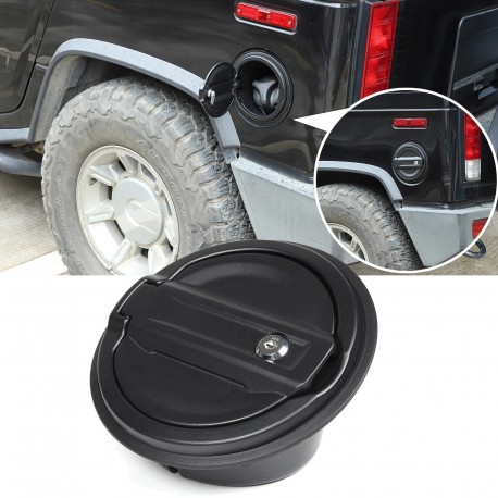 Hummer H2 Tankdeckel schwarz abschließbar Tankverschluß mit Gehäuse im Set