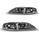 Für FORD MUSTANG 94 - 98 Dark Chrom SCHEINWERFER Blinker 4 Teilig 1994 1998 1996