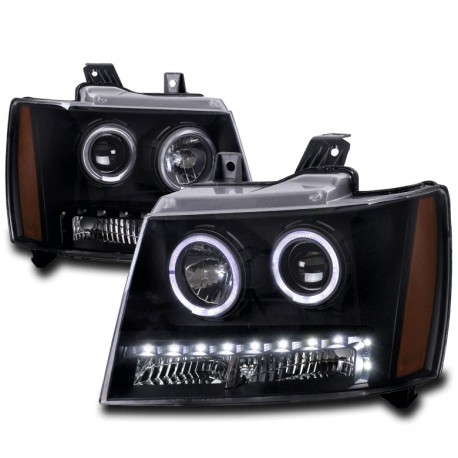 Chevrolet Tahoe Suburban Avalanche Scheinwerfer LED schwarz 2007 - 2014 07 - 14