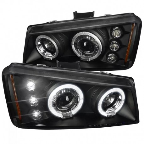 2003 - 2006 Chevrolet Silverado Scheinwerfer Set Projector schwarz LED 03 06