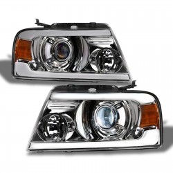 Für Ford F150 04 - 08 Projector Scheinwerfer Satz 2004 2008 chrom 2006 Lincoln