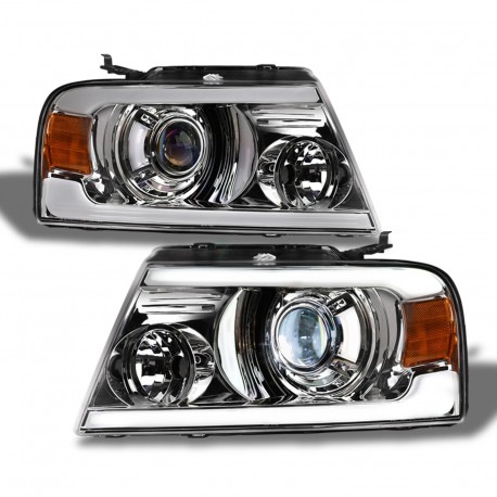 Für Ford F150 04 - 08 Projector Scheinwerfer Satz 2004 2008 chrom 2006 Lincoln